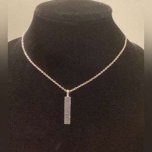 Love Pendant by J K By Thirty One Womens Jewelry Silver Tone Chain Silver Black